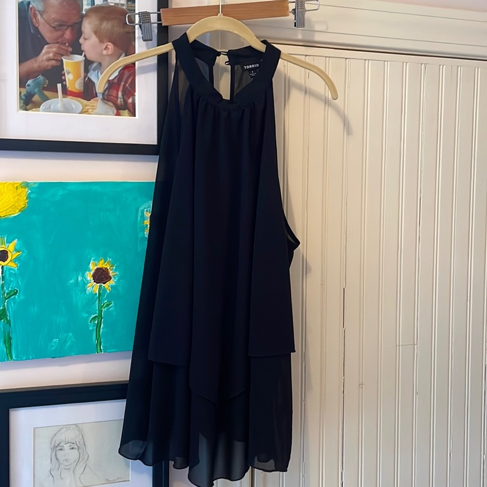 Torrid Black Dressy Tunic Tank Size 1 NWOT